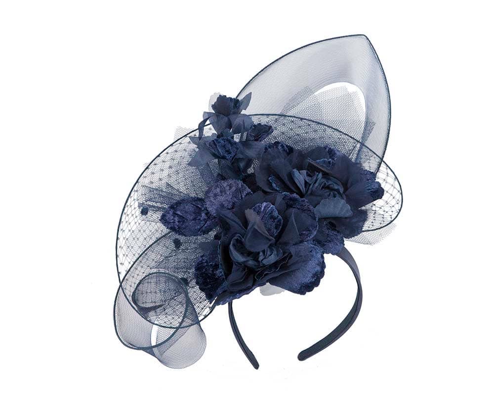 navy fascinator comb