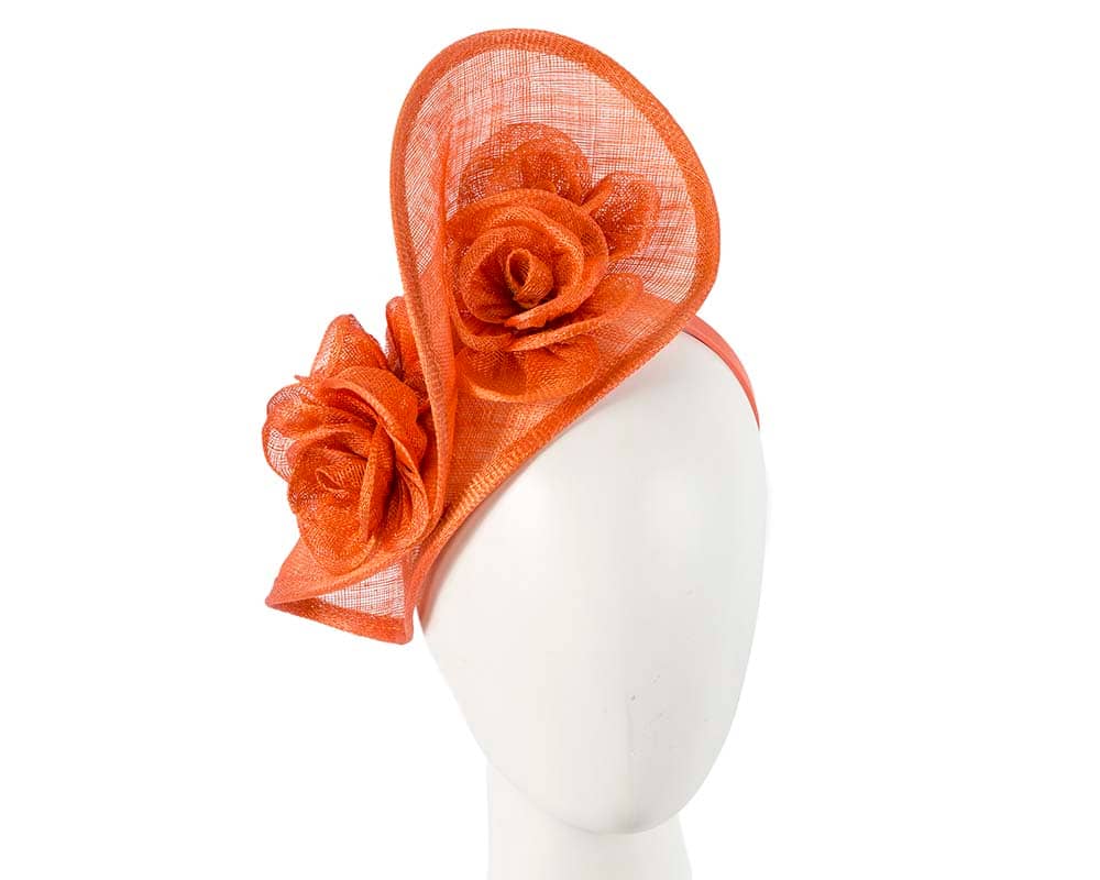 orange fascinator headband