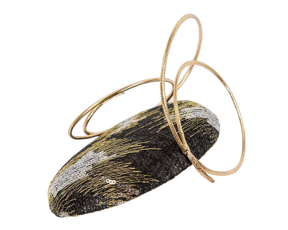 Bespoke Black And Gold Fascinator By Fillies Collection Fascinators