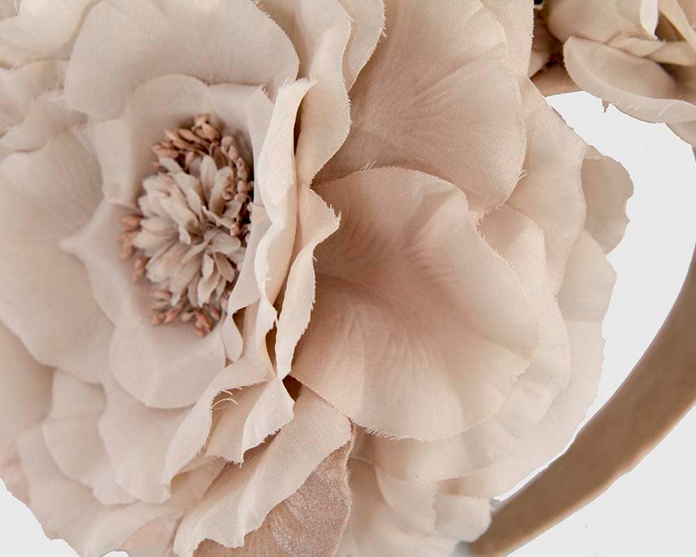 nude flower fascinator