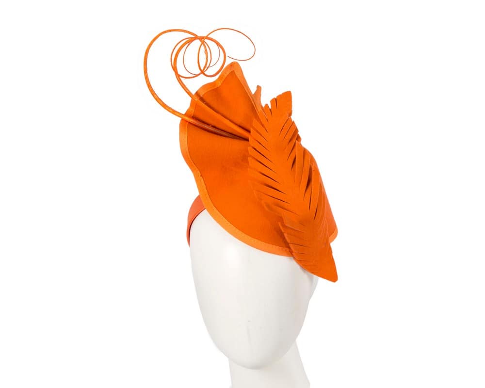 Orange Winter Racing Fascinator By Fillies Collection