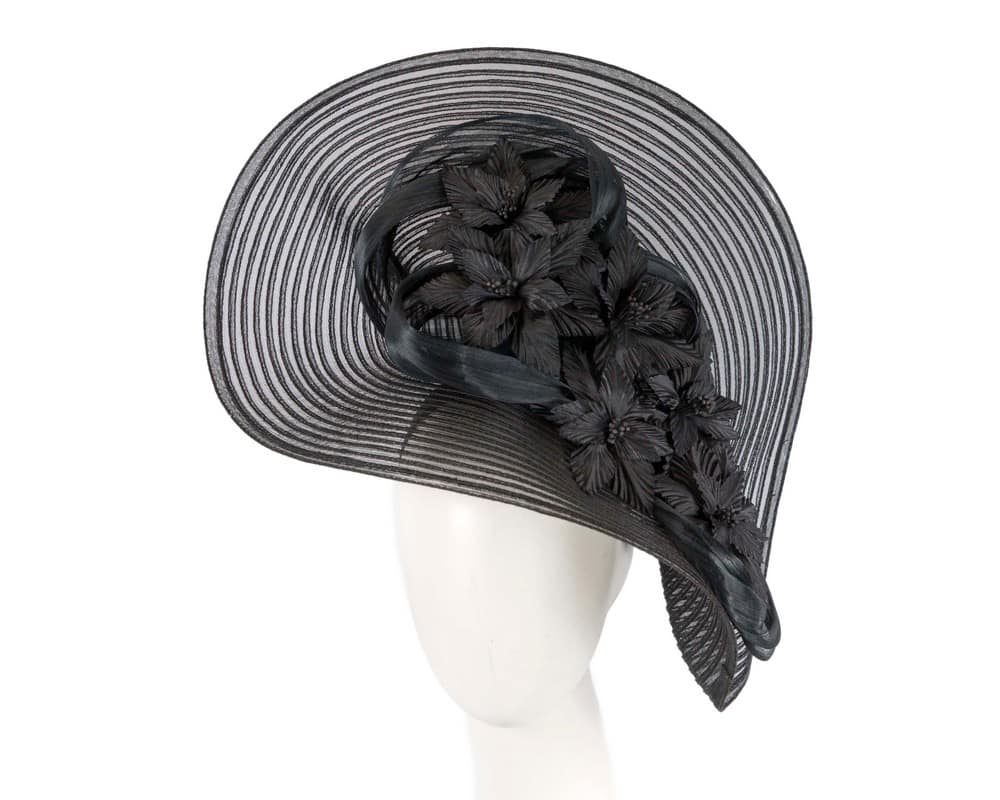Large Black Fascinator By Fillies Collection