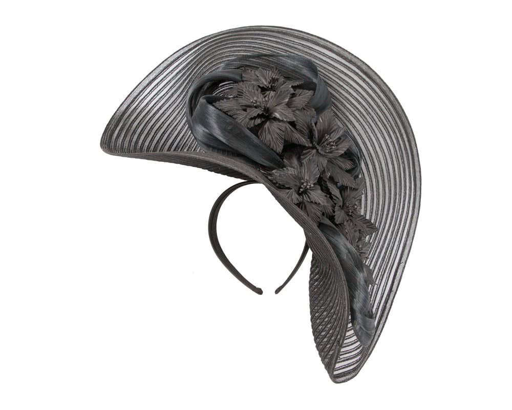 Large Black Fascinator By Fillies Collection