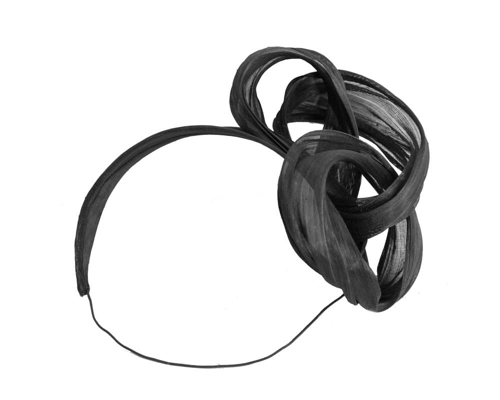 Black retro headband fascinator by Fillies Collection Fascinators Online