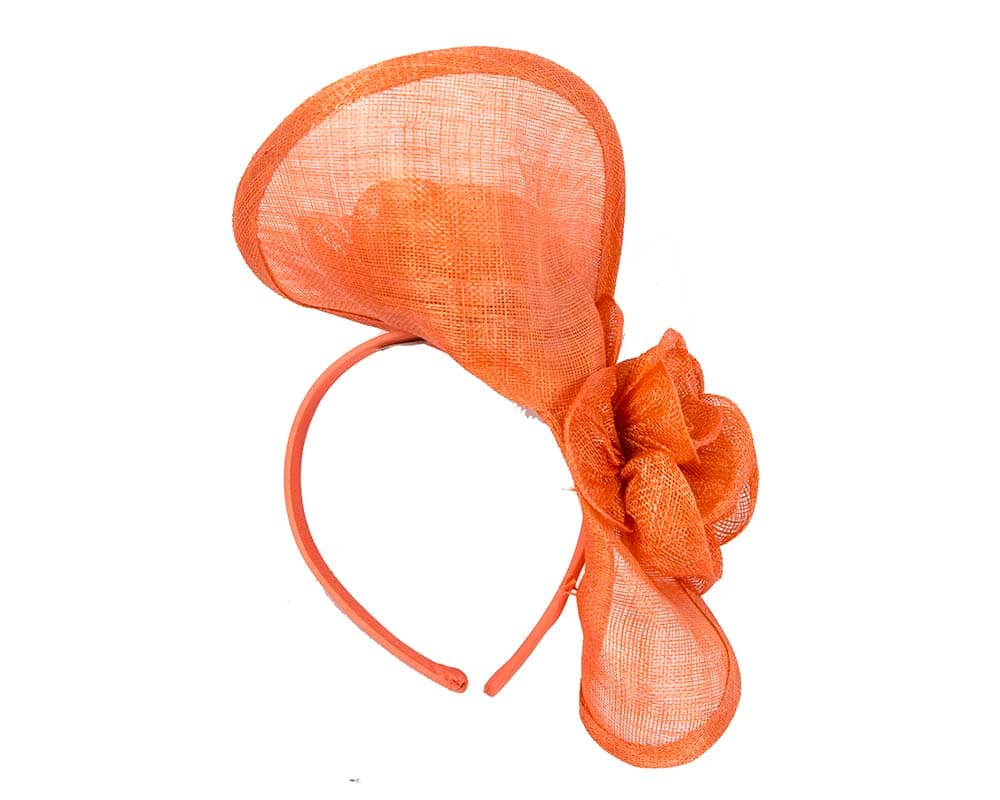 Burnt orange sinamay fascinator by Max Alexander | Fascinators Online