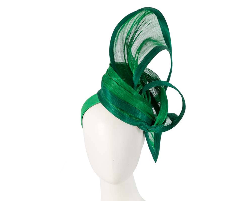 Tall green designers fascinator by Fillies Collection | Fascinators Online