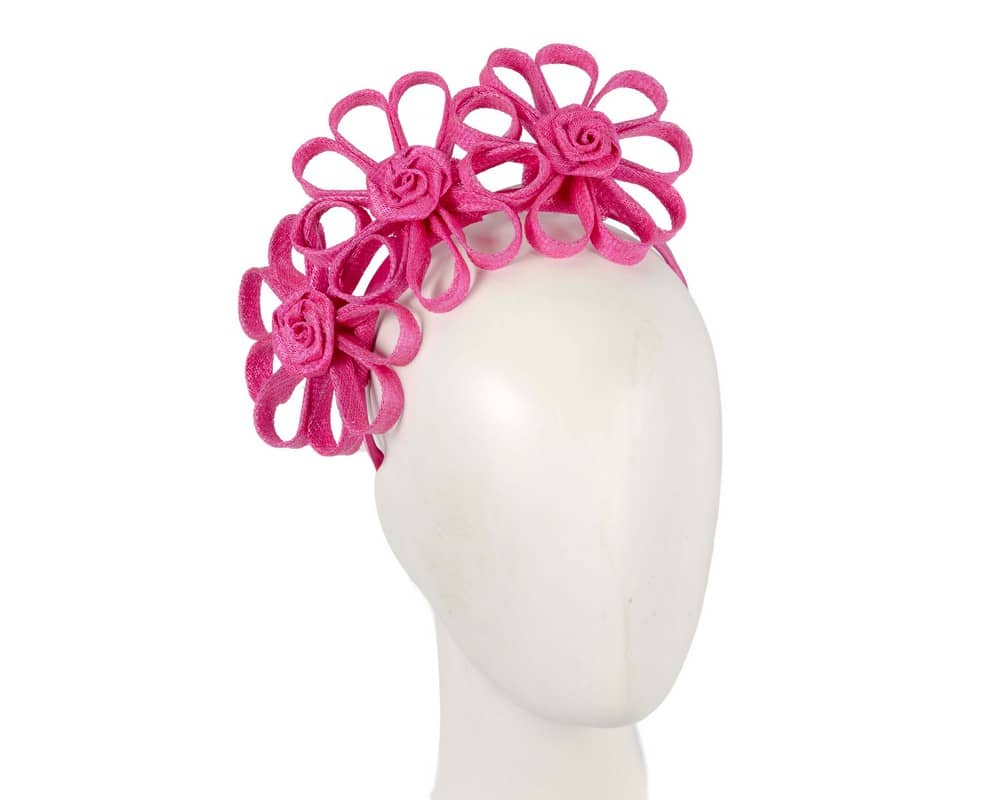 Fuchsia flowers fascinator headband by Max Alexander Fascinators Online