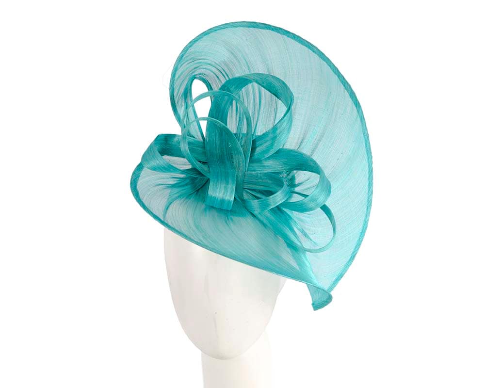 Large turquoise heart fascinator by Fillies Collection Fascinators Online