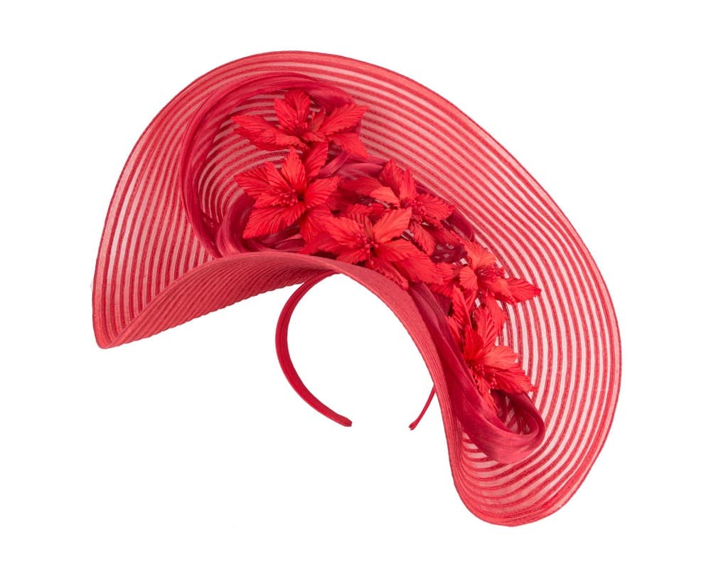 Large bespoke red fascinator by Fillies Collection Fascinators Online